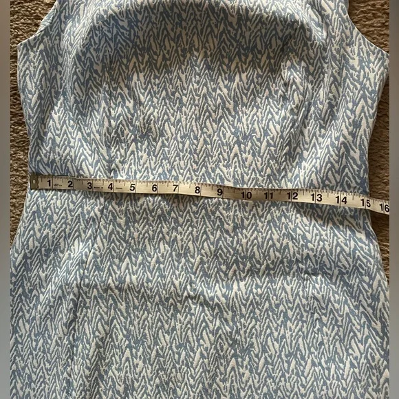 New without tags Calvin Klein Elegant Blue Patterned Sleeveless Dress Size 10 - Picture 10 of 10